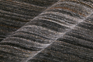 Homeroots 8' Hand Woven Distressed Area Rug - Stain Resistant, Unique Artisan Craftsmanship For Cozy Spaces Black,Gray,Brown Synthetic 617271