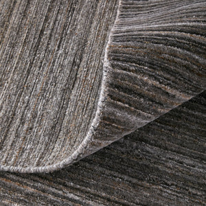 Homeroots 8' Hand Woven Distressed Area Rug - Stain Resistant, Unique Artisan Craftsmanship For Cozy Spaces Black,Gray,Brown Synthetic 617271