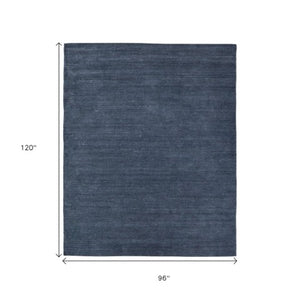 Homeroots 8' Hand Woven Distressed Area Rug - Stain Resistant, Unique Artisan Craftsmanship For Cozy Spaces Blue,Gray Synthetic 617272