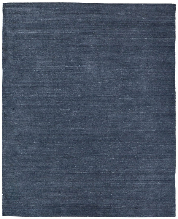 HomeRoots 8' Hand Woven Distressed Area Rug – Artisan Crafted, Soft Texture, Versatile Design for Any Room Blue, Gray 8' x 10' 617272