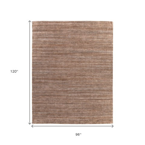 Homeroots 8' Hand Woven Distressed Area Rug - Stain Resistant, Unique Artisan Craftsmanship For Cozy Spaces Brown,Black,Gray Synthetic 617273