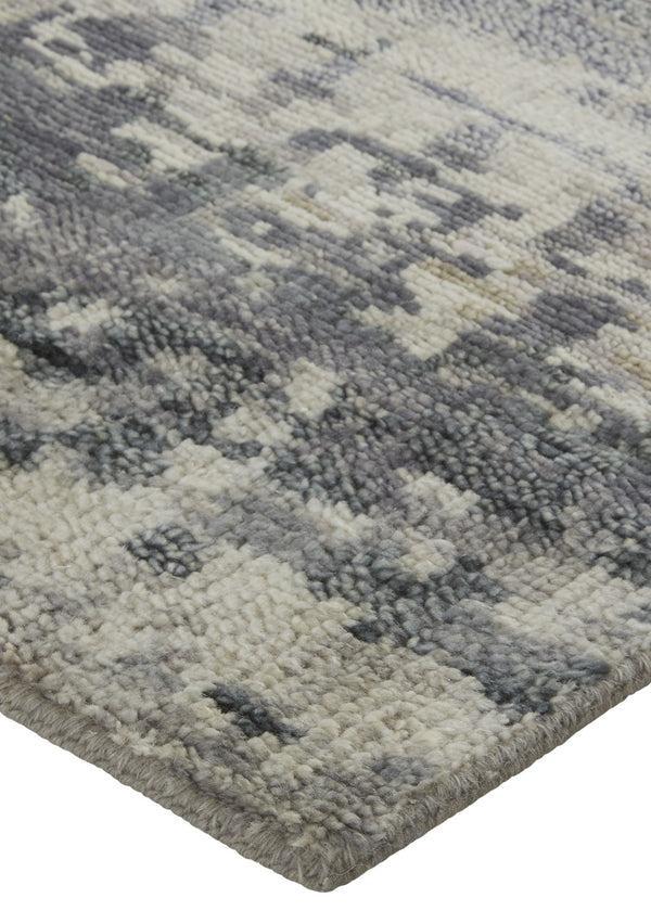 Homeroots 8' Hand Knotted Abstract Area Rug - Unique, Stain-resistant Wool Blend For Stylish Home Decor Tan,Taupe Wool Blend 617280
