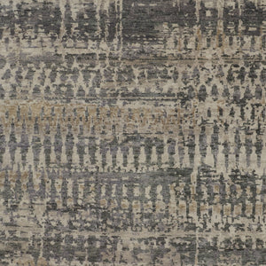 Homeroots 8' Hand Knotted Abstract Area Rug - Unique, Stain-resistant Wool Blend For Stylish Home Decor Tan,Taupe Wool Blend 617280