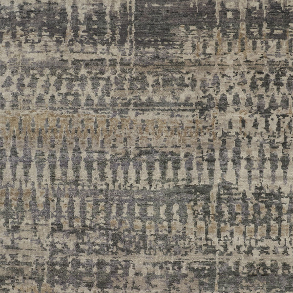 Homeroots 8' Hand Knotted Abstract Area Rug - Unique, Stain-resistant Wool Blend For Stylish Home Decor Tan,Taupe Wool Blend 617280