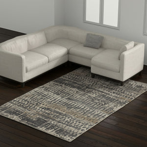 Homeroots 8' Hand Knotted Abstract Area Rug - Unique, Stain-resistant Wool Blend For Stylish Home Decor Tan,Taupe Wool Blend 617280