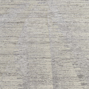 Homeroots 8' X 12' Abstract Hand Knotted Distressed Area Rug - Artisan Crafted Elegance For Stylish Spaces Ivory,Taupe,Silver Wool Blend 617286