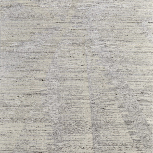 Homeroots 8' X 12' Abstract Hand Knotted Distressed Area Rug - Artisan Crafted Elegance For Stylish Spaces Ivory,Taupe,Silver Wool Blend 617286