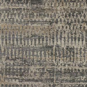 Homeroots 8' Hand Knotted Abstract Area Rug - Unique, Stain-resistant Wool Blend For Stylish Home Decor Tan,Taupe Wool Blend 617291