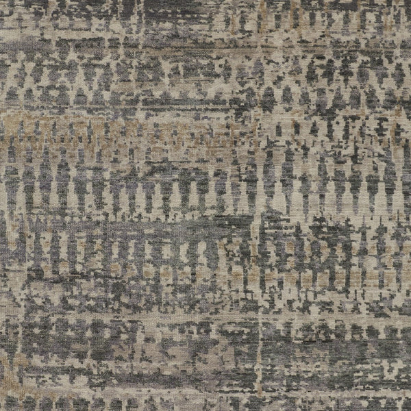 Homeroots 8' Hand Knotted Abstract Area Rug - Unique, Stain-resistant Wool Blend For Stylish Home Decor Tan,Taupe Wool Blend 617291