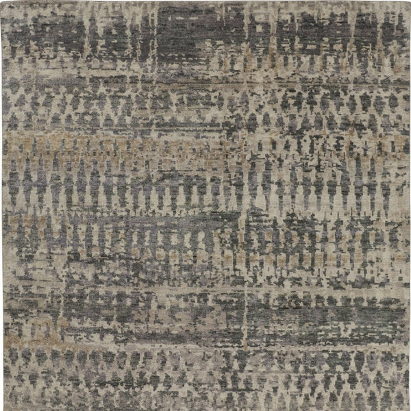 Homeroots 8' Hand Knotted Abstract Area Rug - Unique, Stain-resistant Wool Blend For Stylish Home Decor Tan,Taupe Wool Blend 617291