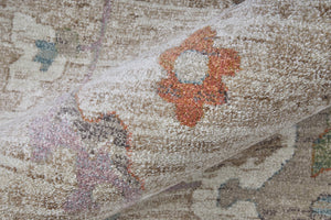 Homeroots 5' Abstract Distressed Area Rug - Durable, Stain Resistant, Perfect For Kids & Pets, Stylish Focal Point Tan,Brown,Blue Polypropylene Blend 617341