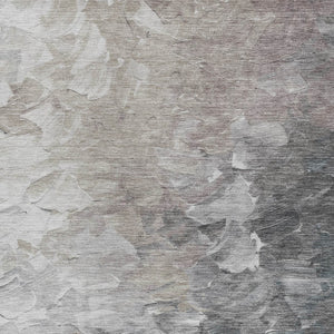 HomeRoots 5' Versatile Taupe Brown & Silver Abstract Washable Area Rug for Indoor/Outdoor Spaces 8' X 10' 617374