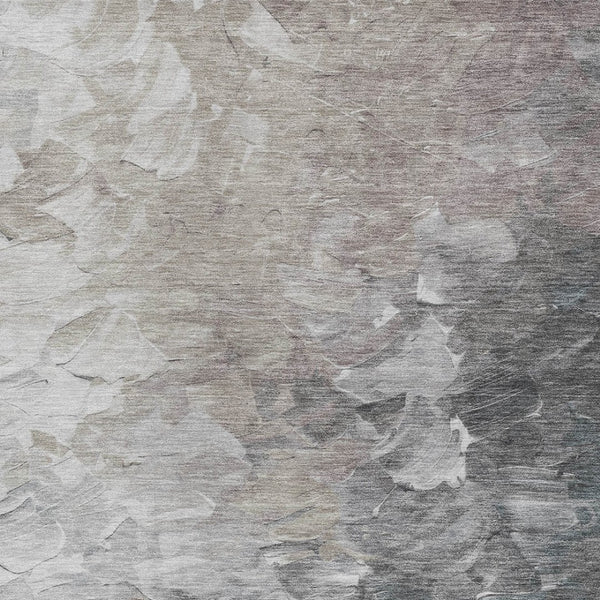 HomeRoots 5' Versatile Taupe Brown & Silver Abstract Washable Area Rug for Indoor/Outdoor Spaces 8' X 10' 617374