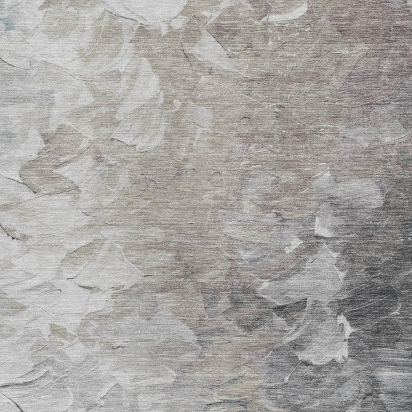 HomeRoots 5' Versatile Taupe Brown & Silver Abstract Washable Area Rug for Indoor/Outdoor Spaces 10' X 14' 617376