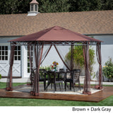 Christopher Knight Home® Noble House Duke Steel 6.5 X 6.5 Ft. Gazebo