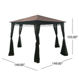 Christopher Knight Home® Noble House Duke Steel 6.5 X 6.5 Ft. Gazebo