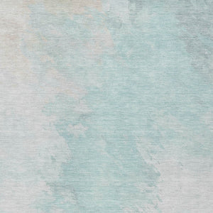HomeRoots 5' Brighten Your Space with a Pale Aqua Beige Ivory Abstract Area Rug for Indoor Outdoor Use 5' X 8' 617414