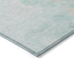 HomeRoots 5' Brighten Your Space with a Pale Aqua Beige Ivory Abstract Area Rug for Indoor Outdoor Use 8' X 10' 617416