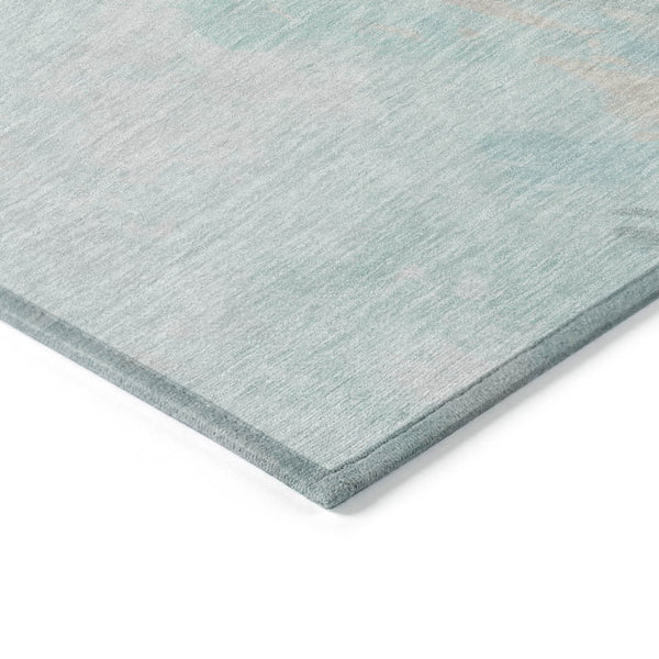 HomeRoots 5' Brighten Your Space with a Pale Aqua Beige Ivory Abstract Area Rug for Indoor Outdoor Use 8' X 10' 617416