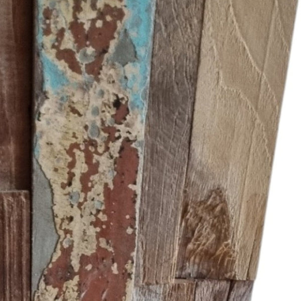 Homeroots Brown 3d Embossed Teak Wall Panels - Rustic Reclaimed Wood Set For Unique Home Decor & Easy Installation  Solid And Manufactured Wood 617481