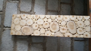 Homeroots Natural Teak Reclaimed Wood Wall Panels - Handcrafted Decorative Stump Slice Design For Unique Spaces  Solid And Manufactured Wood 617484