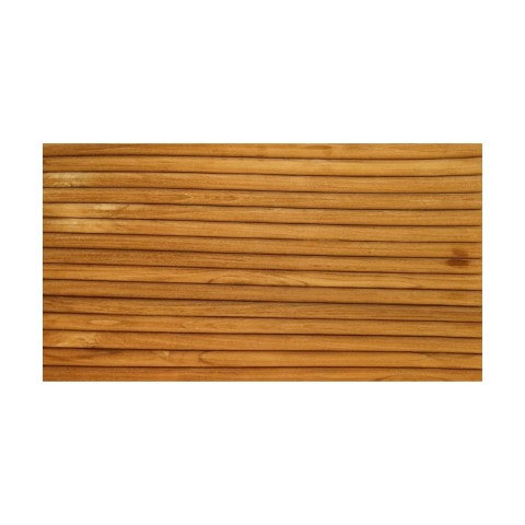 Homeroots Brown 3d Embossed Striped Teak Reclaimed Wood Wall Panels – Stylish, Durable, And Unique Decor Accent  Solid And Manufactured Wood 617486