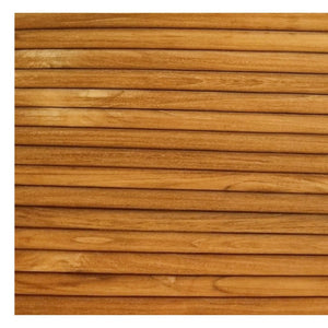 Homeroots Brown 3d Embossed Striped Teak Reclaimed Wood Wall Panels – Stylish, Durable, And Unique Decor Accent  Solid And Manufactured Wood 617486