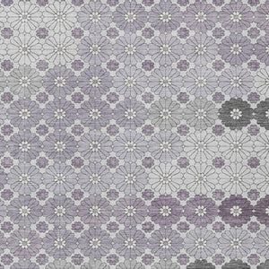 HomeRoots 5' Elegant Lavender Gray and Ivory Floral Area Rug – Stylish, Washable, Durable for Indoors & Outdoors 10' X 14' 617511