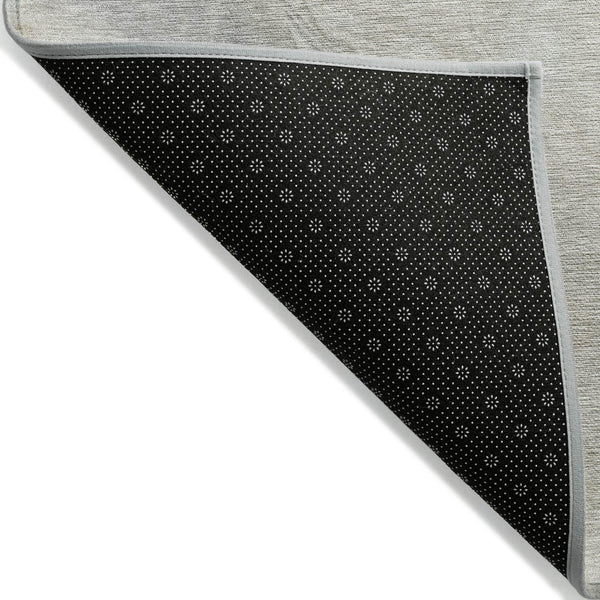 HomeRoots 5' Stylish Beige and Gray Abstract Washable Area Rug for Indoor and Outdoor High-Traffic Spaces 9' X 12' 617570