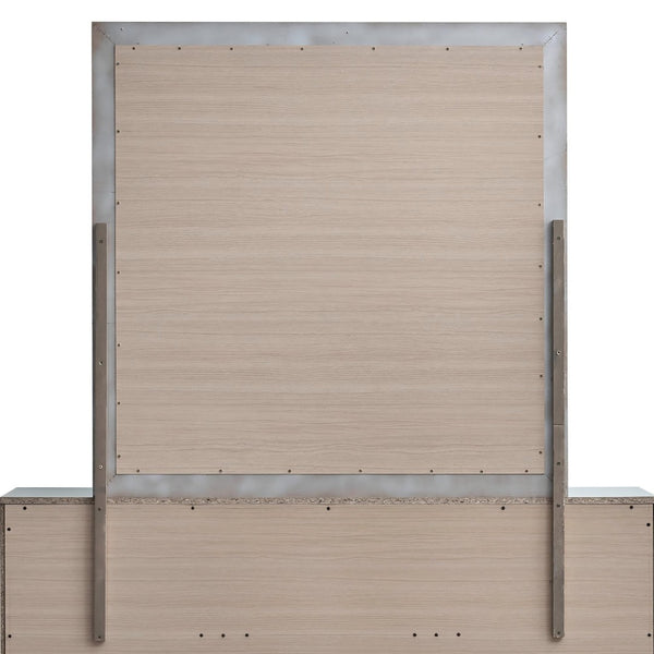 English Elm Murry Square Wall Mirror with Silver Mirrored Trim for Modern Bedroom Decor B078P473030