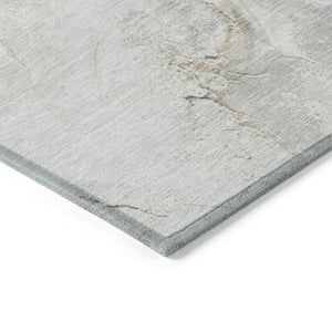 HomeRoots 5' Ivory and Beige Abstract Washable Area Rug - Durable, Stylish, and Perfect for Indoor/Outdoor Use 5' X 8' 617633