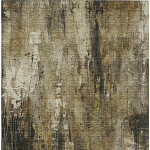 HomeRoots 5' Beige and Taupe Abstract Area Rug – Durable, Washable, Versatile for Indoor and Outdoor Spaces 8' X 10' 617647