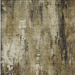 HomeRoots 5' Beige and Taupe Abstract Area Rug – Durable, Washable, Versatile for Indoor and Outdoor Spaces 8' X 10' 617647
