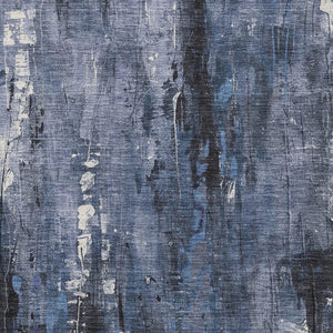 HomeRoots 5' Blue and Ivory Abstract Area Rug - Stylish, Durable, and Washable for Indoor/Outdoor Use 8' X 10' 617653
