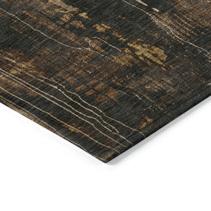 HomeRoots 9' X 12' Stylish Taupe Gray & Ivory Abstract Rug - Washable, Durable, Perfect for Indoor & Outdoor Use 617678