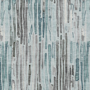 HomeRoots 5' Durable Teal Blue and Gray Striped Area Rug - Stylish, Washable, Indoor & Outdoor Comfort Solution 5' X 8' 617699