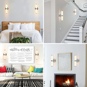 English Elm Resin Imitation Marble Texture Wall Light Set of 2 with Sleek Iron Frame, Minimalist Ambient Sconces for Hallways Bedrooms Bathrooms Chrome W1340P189552