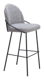 Jambi Barstool - Set of 2 Black & White 109968 Zuo Modern