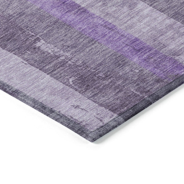 HomeRoots 5' Striped Purple and Lilac Washable Area Rug – Versatile, Durable, Indoor-Outdoor Comfort for All Spaces 5' X 8' 617843