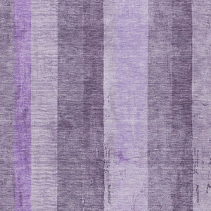 HomeRoots 5' Striped Purple and Lilac Washable Area Rug – Versatile, Durable, Indoor-Outdoor Comfort for All Spaces 8' X 10' 617845