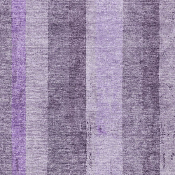 HomeRoots 5' Striped Purple and Lilac Washable Area Rug – Versatile, Durable, Indoor-Outdoor Comfort for All Spaces 8' X 10' 617845