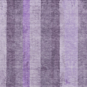 HomeRoots 5' Striped Purple and Lilac Washable Area Rug – Versatile, Durable, Indoor-Outdoor Comfort for All Spaces 9' X 12' 617846