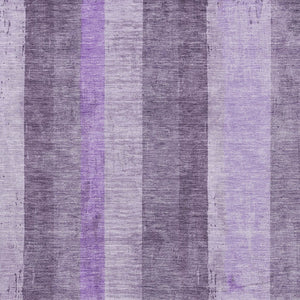 HomeRoots 5' Striped Purple and Lilac Washable Area Rug – Versatile, Durable, Indoor-Outdoor Comfort for All Spaces 10' X 14' 617847