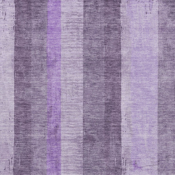 HomeRoots 5' Striped Purple and Lilac Washable Area Rug – Versatile, Durable, Indoor-Outdoor Comfort for All Spaces 10' X 14' 617847