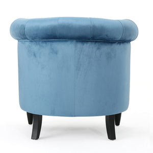 English Elm Christopher Knight Home® - CLUB Velvet Accent Chair with Kiln-Dried Legs — Plush Mid-Century Design, Compact Luxurious Seating Aqua 33.25 L x 29.75 W x 25 H 59259.00NVLTAQU