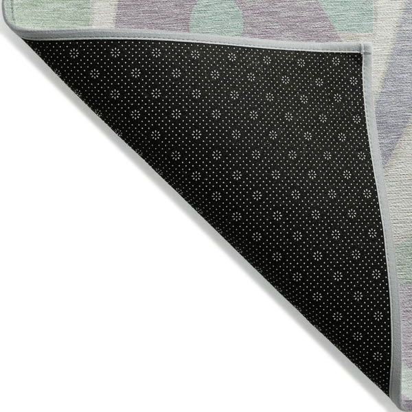HomeRoots 5' Geometric Indoor Outdoor Area Rug in Lavender, Mint Green & Ivory – Durable, Washable, Stylish Decor 10' X 14' 617943