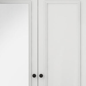 HomeRoots 71" White Wood Mirrored Combo Dresser – Stylish Storage Solution with Two Doors and Drawers! 617965