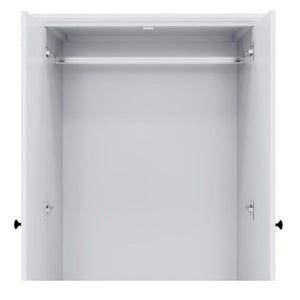 HomeRoots 71" White Wood Mirrored Combo Dresser – Stylish Storage Solution with Two Doors and Drawers! 617965