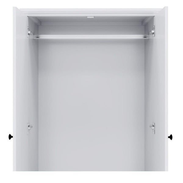 HomeRoots 71" White Wood Mirrored Combo Dresser – Stylish Storage Solution with Two Doors and Drawers! 617965