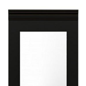 HomeRoots 71" Sleek Black Wood Two-Door Combo Dresser with Mirror – Modern Storage Solution for Any Space 617970